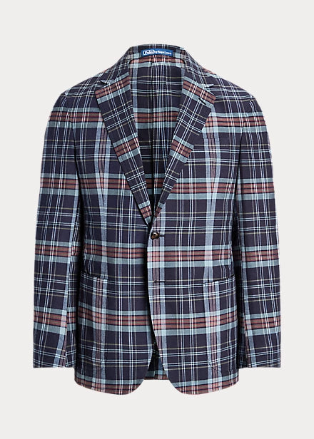 Ralph Lauren Polo Soft Tailored Patchwork Jacket - Navy/Burgandy
