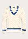 Ralph Lauren Cricket Sweater - Cream/Royal