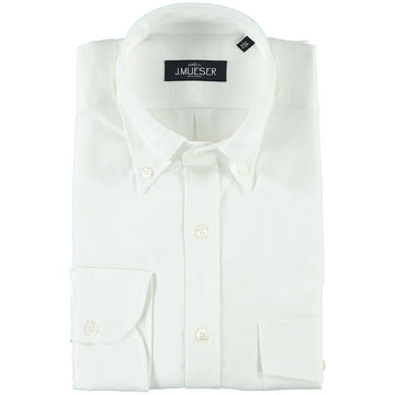 J. Mueser Oxford Cloth Button Down Shirt - White