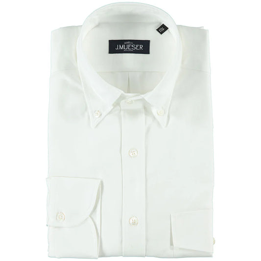 J. Mueser Oxford Cloth Button Down Shirt - White